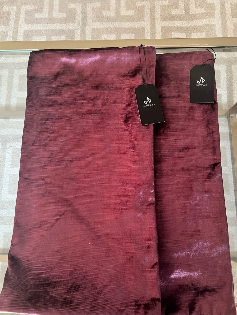 Luxury Velvet Throw Pillow Cover 22” - Wine Red